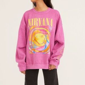 Urban Outfitters - Nirvana Smile Overdyed Sweatshirt
